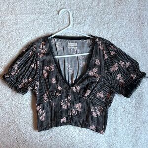 Urban outfitters cropped blouse